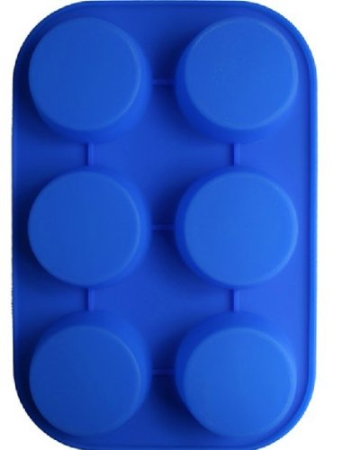 Image of Allforhome 6 Cavities Round Silicone Oven Budding Ice Cream Cake Candy Making Molds Cake Pans Handmade DIY Biscuit Chocolate Mold