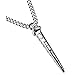 North Arrow Shop Nail Cross Necklace Psalm 23:4, Stainless Steel, Christian Bible Verse with Chain