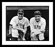 Babe Ruth and Lou Gehrig New York Yankees MLB Framed 8x10 Photograph Dugout