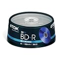 TDK T78301 BD-R 4x 25GB Blu-ray Disc - 25 Pack Cakebox