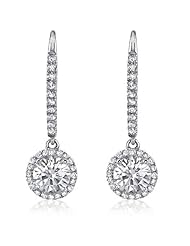 1.50 ct Ladies Round Cut Diamond Drop Earrings in White Gold