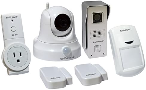SmaInHand Value Package Smart Home Kit Intercom, Home Automation and Alarm (1 WiFi Camera/1 Wifi Doorbell/ 1 Wireless Socket/ 1 Motion Sensor/ 2 Door/Window Sensor)