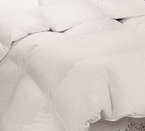 Hollander 250-Thread-Count Cotton Cover White Down comforter, King, White