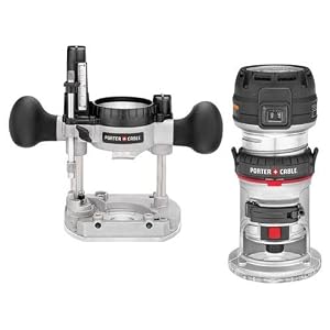 Porter-Cable 1.25 HP Compact Router Fixed/Plunge Combo Kit