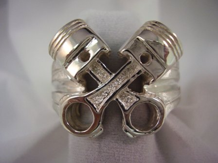 Men s piston wedding ring