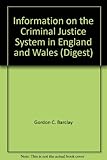 Digest 3 : Information on the criminal justice system in England and Wales