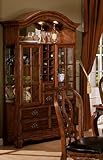 Vermont Buffet Hutch in Antique Oak Finish by Furniture of America