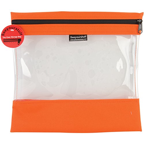 Lyle SYSB3-TANG See Your Stuff Clear Storage Bag, 12 by 13-Inch, Tangerine