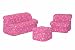 Children's 3Piece Sofa Set (Mini Mushroom), Pink Flower