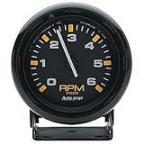 AutoGage | 2306 2 3/4 Mini Tachometer - 6,000 RPM - Black