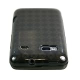 mumbi Silicon Case HTC Desire Z Schutzhülle – Etui Hülle transparent schwarz Rautenmuster