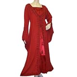 Eaonplus plus size Medieval Renaissance Gothic Dress in size 18 to 36 and 3 stunnning colours'