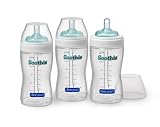 Munchkin Mighty Grip BPA-Free Glass Bottles 3-Pack, 4 oz,Colors Vary