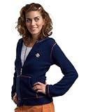 NCAA University of Illinois Kashwere U Full-Zip Hoodie (Navy/Orange, X-Large/12-14)
