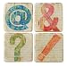 Keyboard Computer Icon Coaster Polystone Acking 1ea Designs Multi Colors 4 X 4 X 0-1/2 Set Of 6