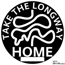 Magnetic Badge - Take the Long Way - Black (No Checkers)