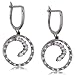 Journey Diamond Hoop Earrings 14K White Gold title=