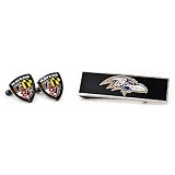 NFL Baltimore Ravens Cufflinks and Money Clip Gift Set