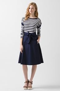 Mid-Calf Poplin Woven Circle Skirt