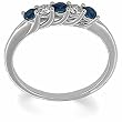 14K White Gold Sapphire and Diamond Ring/Anniversary Band