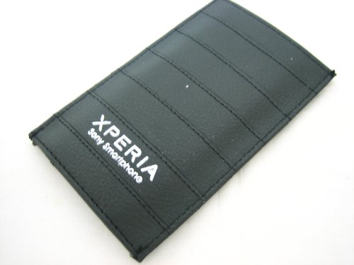 Sony Ericsson Xperia S LT26i ~ Original Genuine Black Leather Carrying Case Pouch ~ Mobile Phone Repair Part Replacement