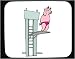 Mouse Pad with board, pig, sports, pool, off, swimming, diving