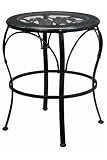 Aberdeen Dining Table 34'h Black Marble Black W/ Gold