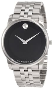 Movado Men's 0606504 Museum Stainless Steel Black Museum Dial Bracelet Watch