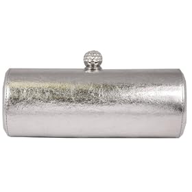 Leather Clutch, Rhinestone Closure, Evening Bag - Ines (41 8019)