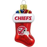 NFL Kansas City Chiefs Blown Glass Stocking Ornament
