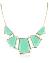 Cabochon Abstract Shape Necklace, 17.5"+3" Extender