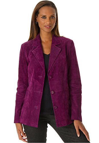Jessica London Women's Plus Size Tailored Suede Blazer