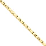 14k Gold 4.0mm Domed Curb Chain