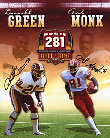Darrell Green / Art Monk Autographed / Signed Washington Redskin Football 8x10 Photo