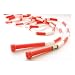 US Games 7ft Red with White Segmented Skip Rope