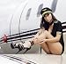 Wallmonkeys Peel and Stick Wall Decals - Sexy Asian Pilot Woman - Removable Graphic