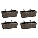 Gartenfreude 4000-1002-027 Balkonkasten Polyrattan mit Aufh�ngung 47 x 17 x 15 cm 4er-Set, bicolour beige