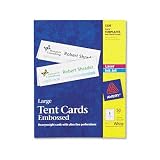 Avery(R) Laser White Tent Cards, 11in. x 3 1/2in., Box Of 50