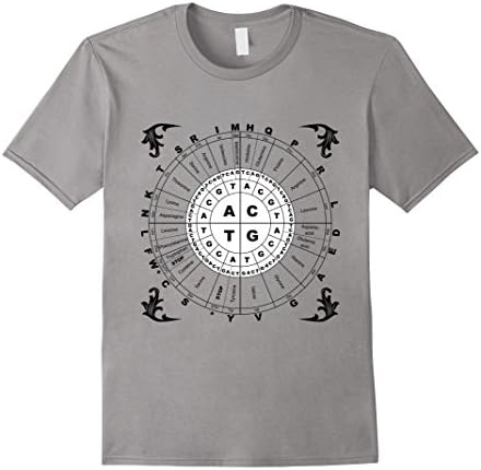 Men's protein shirt - Arginine, Tyrosine, Leucine, Glutamine ... Medium Slate