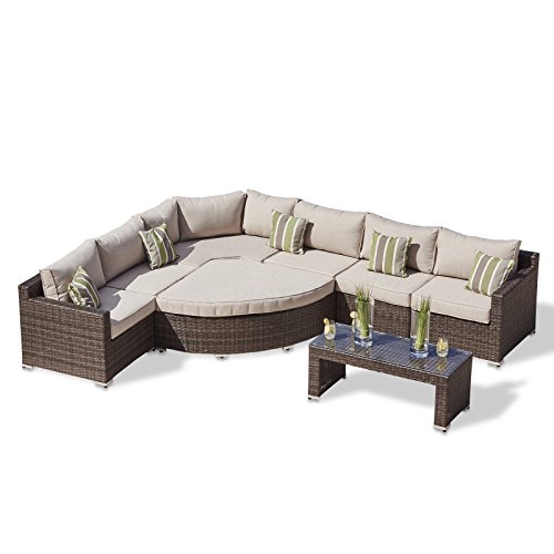 Get Cheap Rattan Outdoor Sofa Set Weave Modular Sofa Set Outdoor Garden