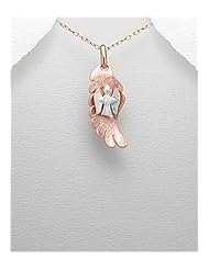 Angel Wings Pendant Necklace In 92.5 Sterling Silver