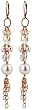 Gold Pearl Clear Eclectic Earrings