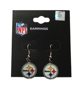 Pittsburgh Steelers Earrings J Hook Dangle Nfl Team New