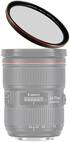 Coolen 58mm Professional HD MRC Ultra Thin Multi-Coated UV Protector Filter with Red Plating Compatible with Canon Camcorder XA30/XA10/XA35/ XC10/XA25/XF100/XF200/XF105/XA10/XA30-E/XF205/XA25E