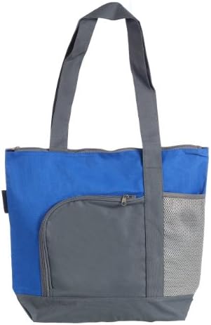 Fashionable Tote Bag with Zipper Closure Long Handles Large Capacity, Royal Blue by BAGS FOR LESSTM