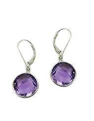 SS 12mm Faceted Amethyst Drop Earring