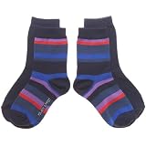 POLARN O. PYRET 2-PACK BLOCK STRIPE & SOLID SOCKS (CHILD)