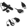 GTMax Rapid Car Charger + Home Travel Charger + USB Data Cable for Sony PlayStation Portable PSP Go