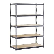 Edsal UR1848 Industrial Gray Heavy Duty Steel Boltless Shelving Storage Rack, 1000 Capacity, 48" Width x 72" Height x 18" Depth