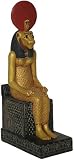Seated Sekhmet Statue, Gold and Color Details